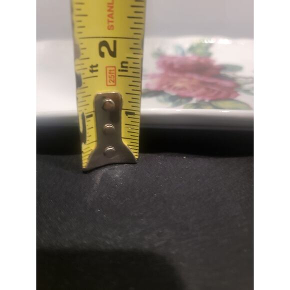 Godinger & Co  Rose Tray Dinner Serveware Multi-use Display White Pink - Picture 8 of 8